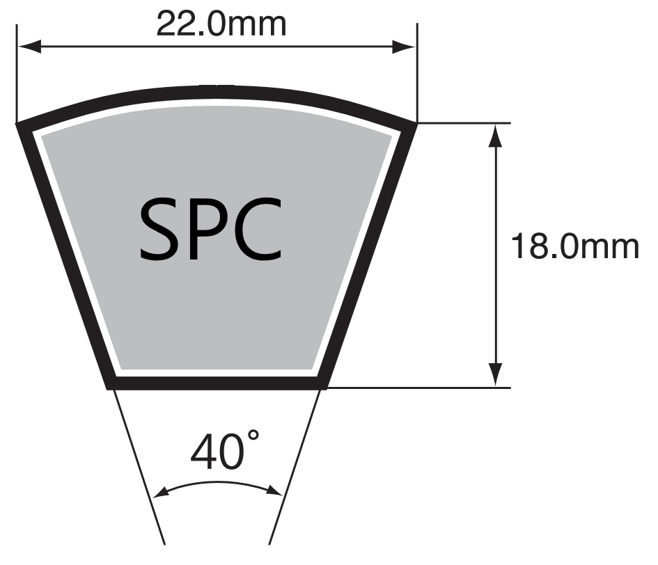 SPC 8000 Wedge Belt Mitsuboshi - Image 2