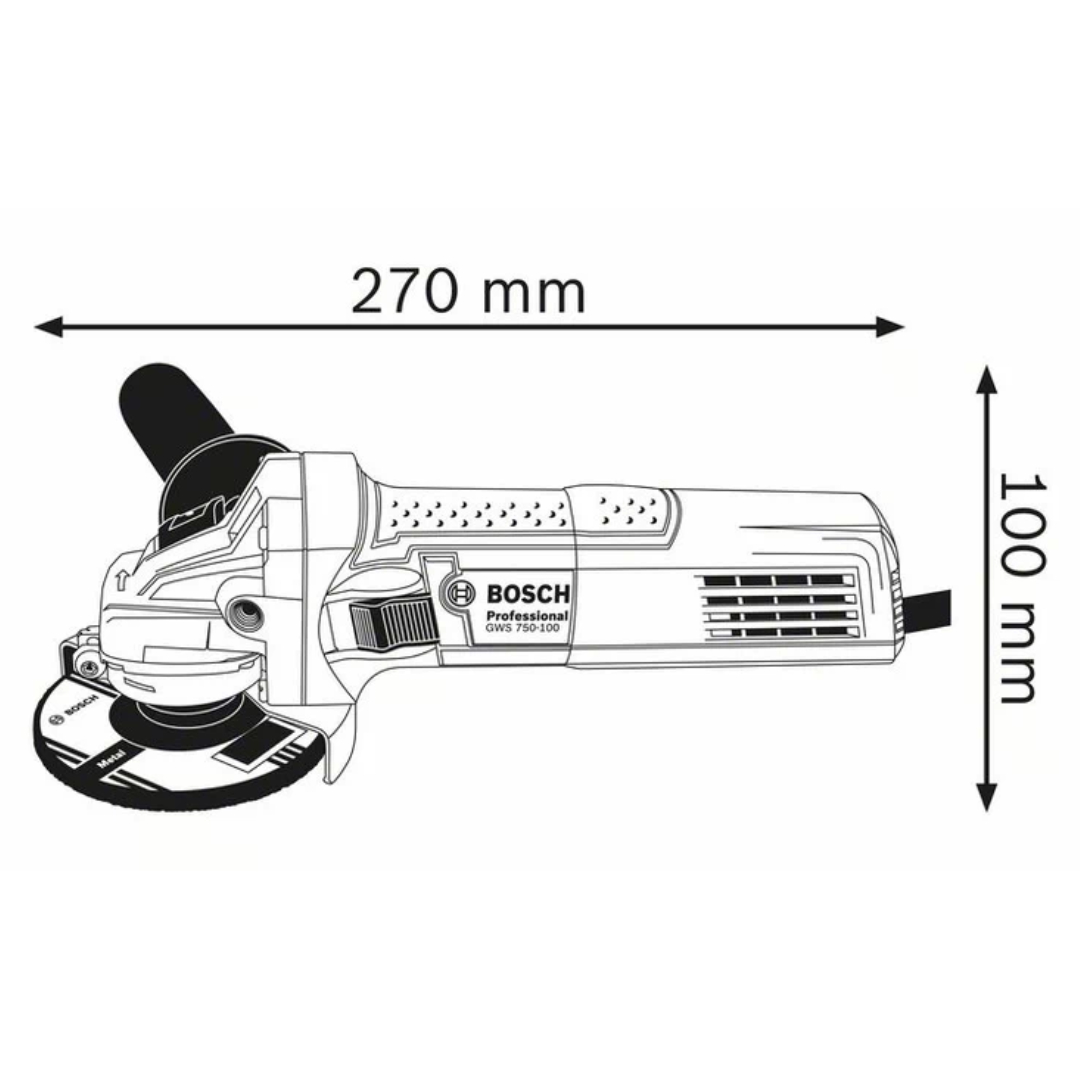 GWS 750-100 Small Angle Grinder BOSCH - Image 2